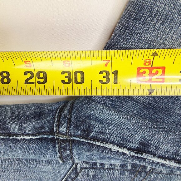 Lucky Brand Size 32X30 Mens 410 Athletic Fit Blue Denim 5 Pocket Logo Tag Jeans - Picture 9 of 11